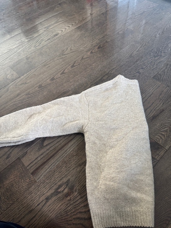 Classic Toggle Front Women’s Sweater Cardigan - Beige - Picture 2 of 3